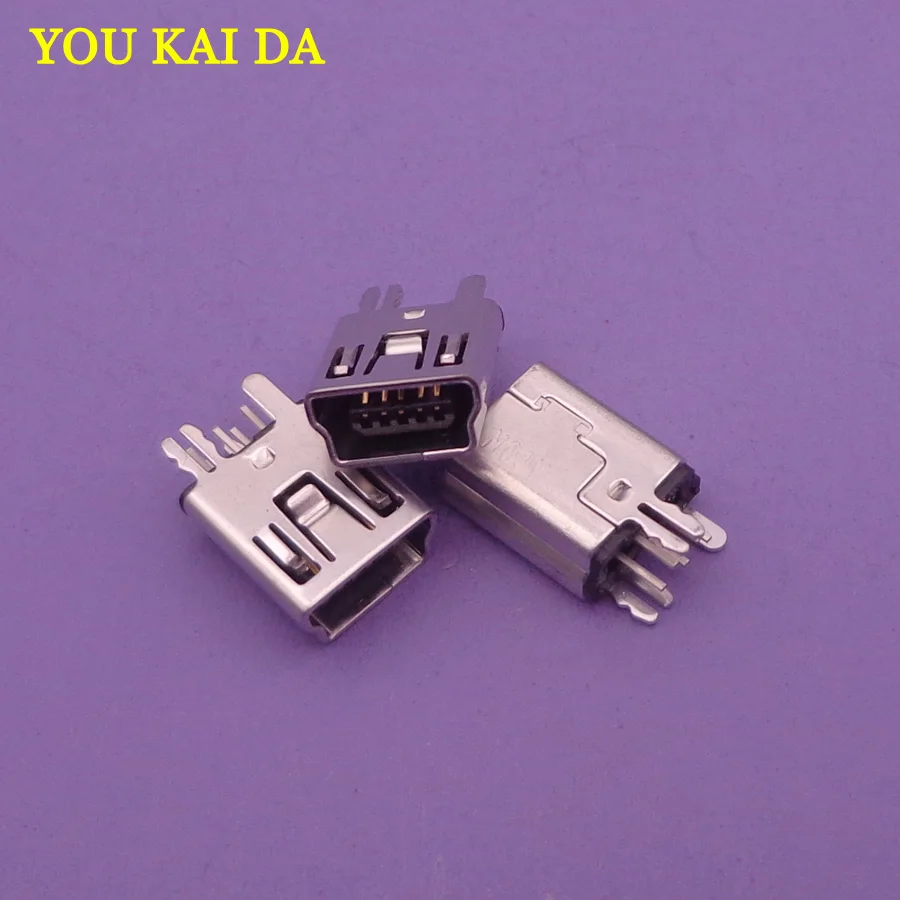 100 шт./лот 5-контактный разъем типа в для мобильного телефона micro mini Jack зарядного