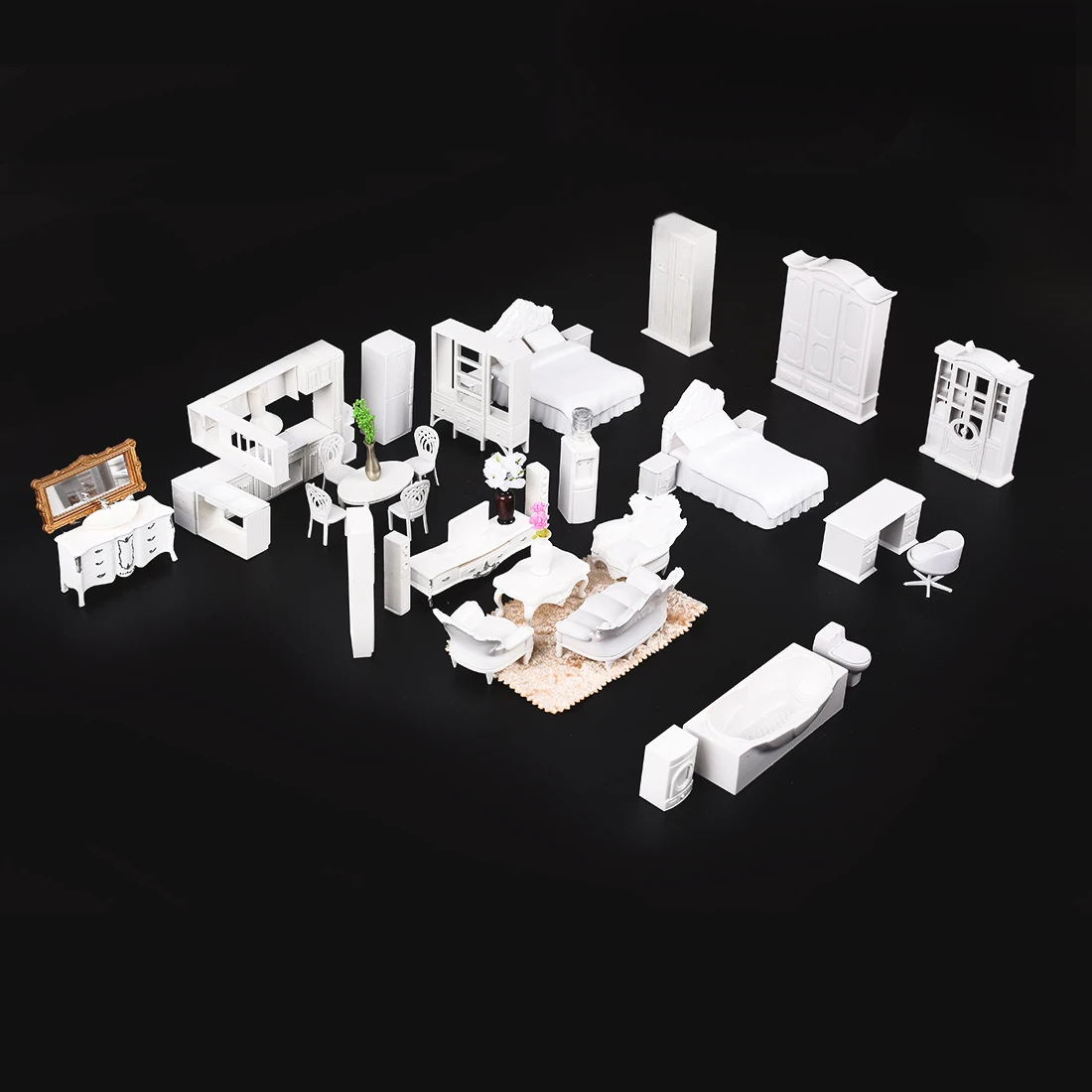 37*Carpet Model Furniture TV Cabinet Washing Machine Refrigerator Air Conditioning Doll House Pretend Play Toys |