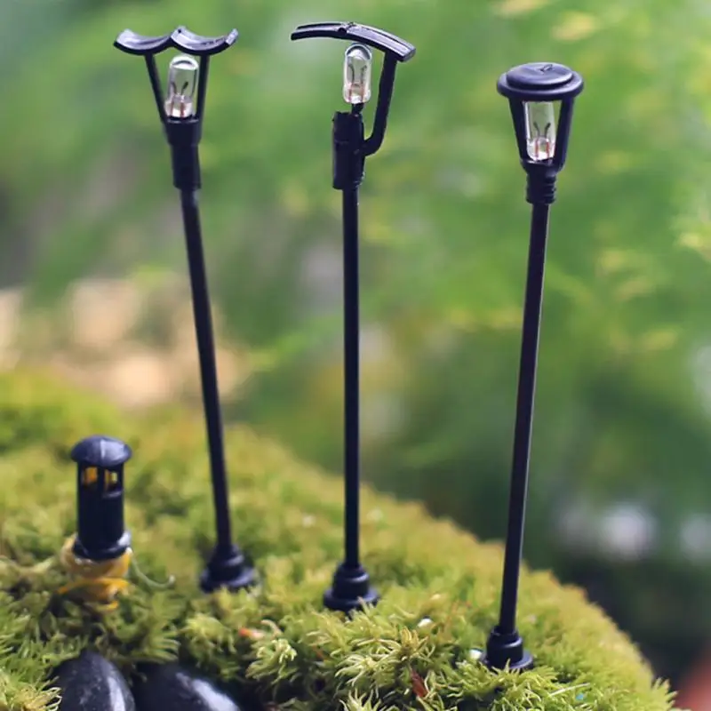 5 шт. мини смолы ремесло уличная лампа свет Миниатюрный Сад Жардин украшение для