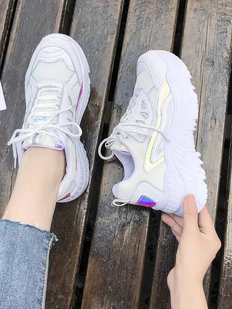 Mhysa Women Sneakers Fashion Casual Shoes Woman Comfortable Breathable Mesh Flats Female Platform vulcanized shoes T1092