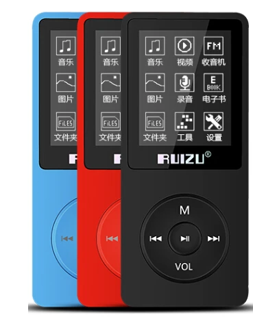 Оригинальный MP3 плеер RUIZU X02 с 1 8 дюймовым экраном может играть 80 часов FM