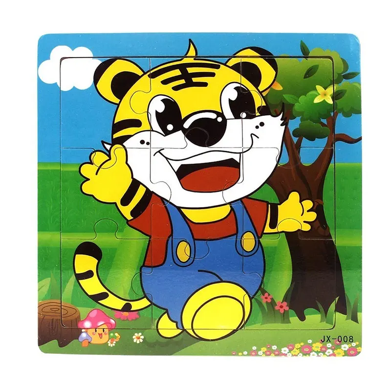 

2017 New Kids Cartoon Fish Wooden Puzzles for Children Kids Toddler Early Educational Jigsaw Toys -17 NSV775