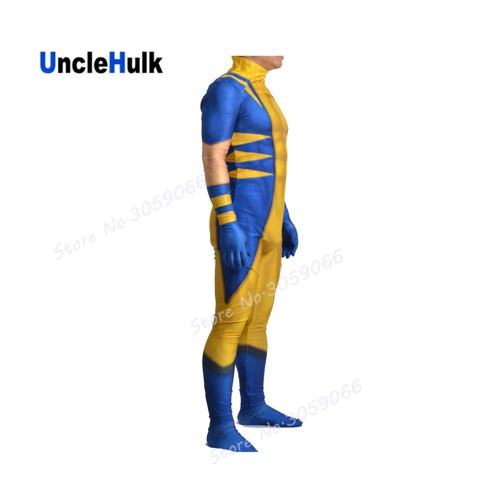 Желтый и синий костюм из спандекса Джеймса Логана хоулетта | UncleHulk Тематическая