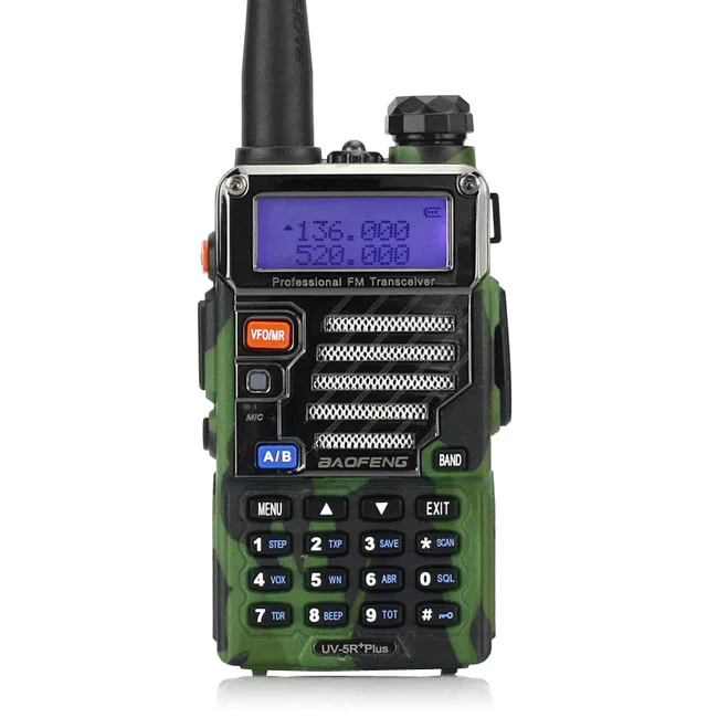 Портативная рация Baofeng UV-5R Plus Двухдиапазонная двухсторонняя радиосвязь 5 Вт 128