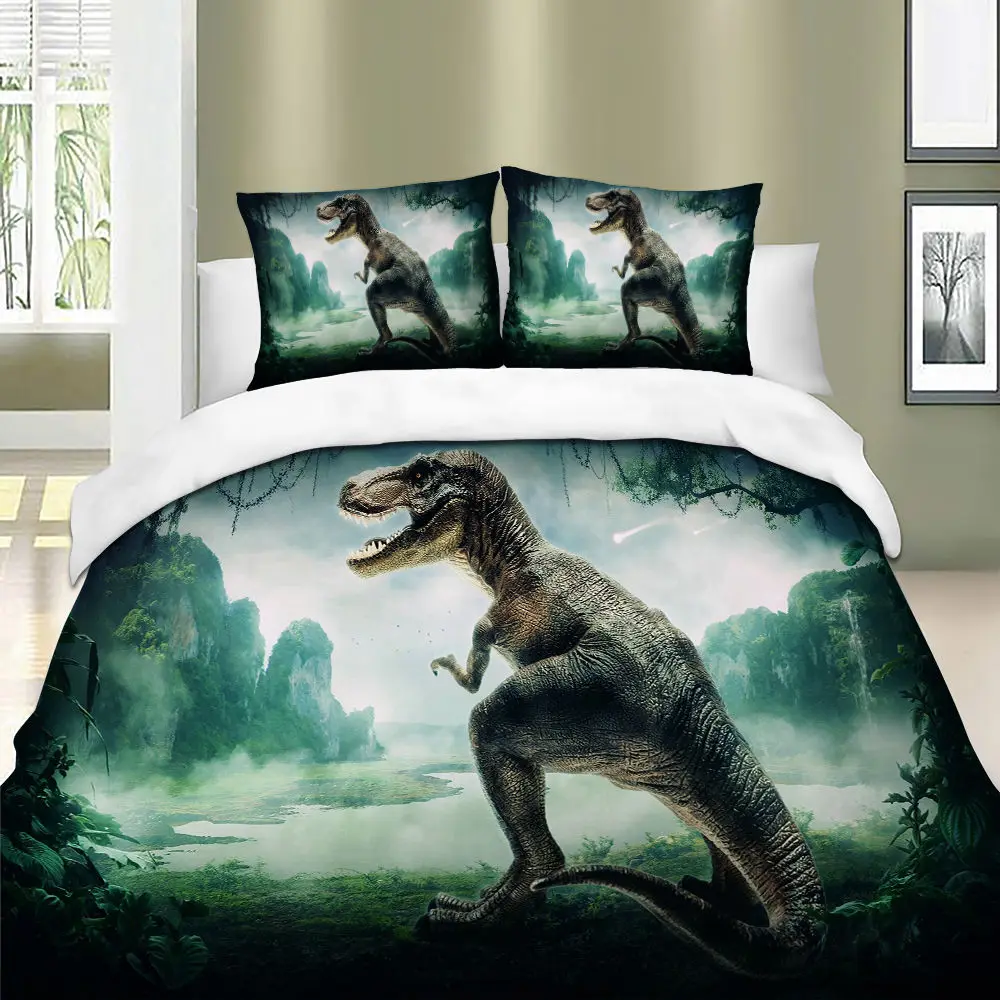 

Blue Sea Animal Bedding Set Dinosaur 3D Duvet Cover King Size Twin Full Queen Single Ocean Decorative Bed Cover with Pillowcase