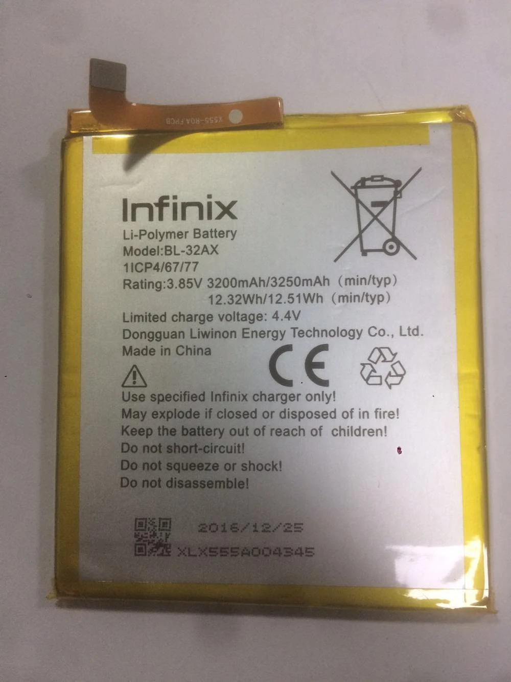 3,8 V 3250 mAh сменная батарея для Infinix BL-32AX BL батареи сотового телефона