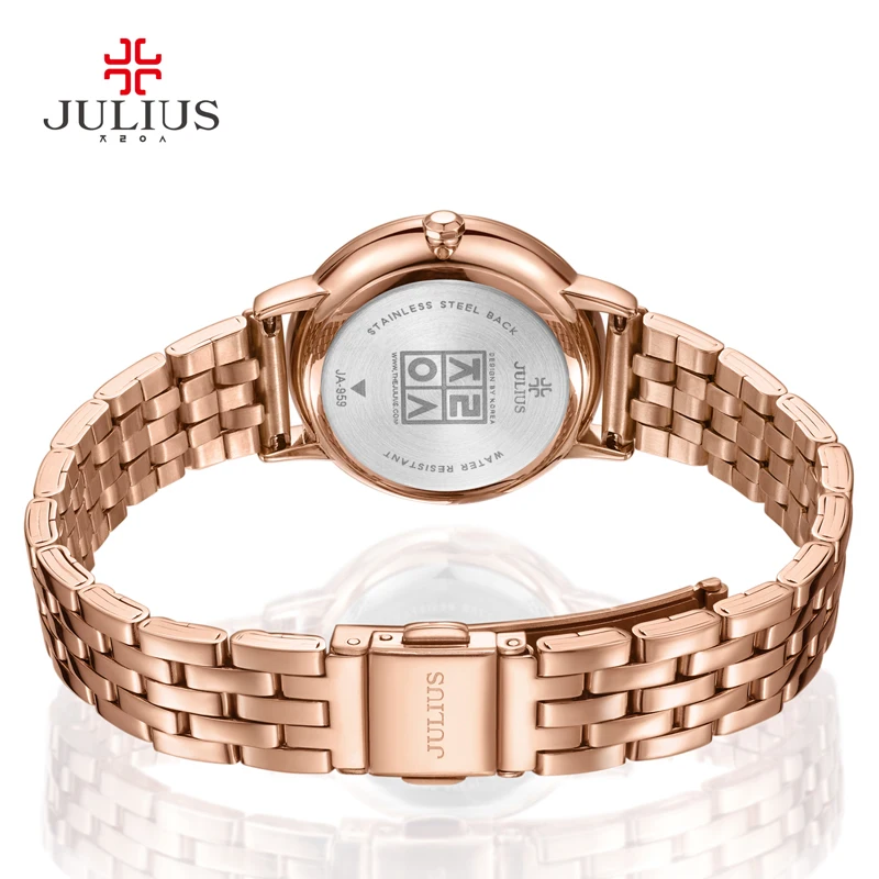Женские кварцевые часы Julius модные повседневные водонепроницаемые с циферблатом