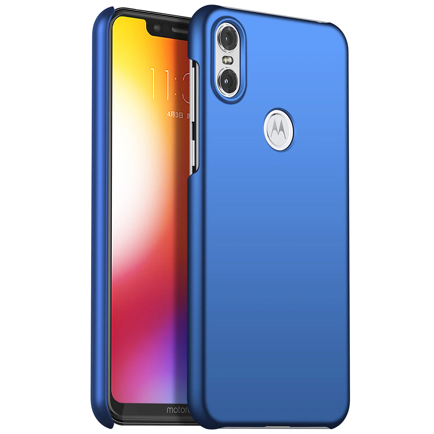 Роскошный Матовый Жесткий Чехол для Motorola Moto One vision, чехол для Motorola One XT1941, защитный чехол P30 P40 - Цвет: blue
