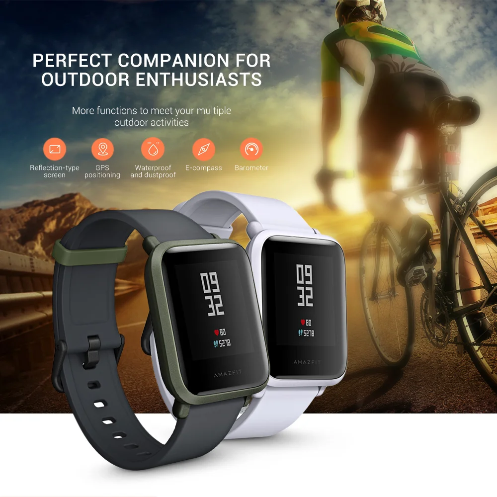 Huami AMAZFIT BIP A1608 AMAZFIT Смарт часы сердечного ритма gps+ ГЛОНАСС водонепроницаемый для Android iOS смарт часы