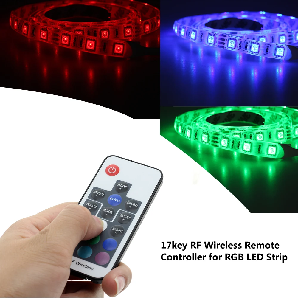 5 в USB светодиодный RGB RF пульт дистанционного управления 17 клавиш/мини 3 клавиши