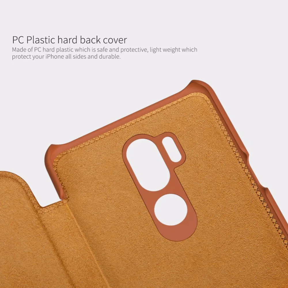 Кожаный чехол для LG G7 ThinQ Nillkin QIN Series, чехол, сумка, защитный флип-чехол для LG G7 ThinQ с розничной посылка