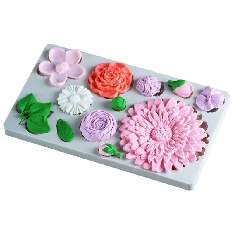 1 шт. силиконовые формы цветы|silicone mold|chocolate moldflower silicone mold |