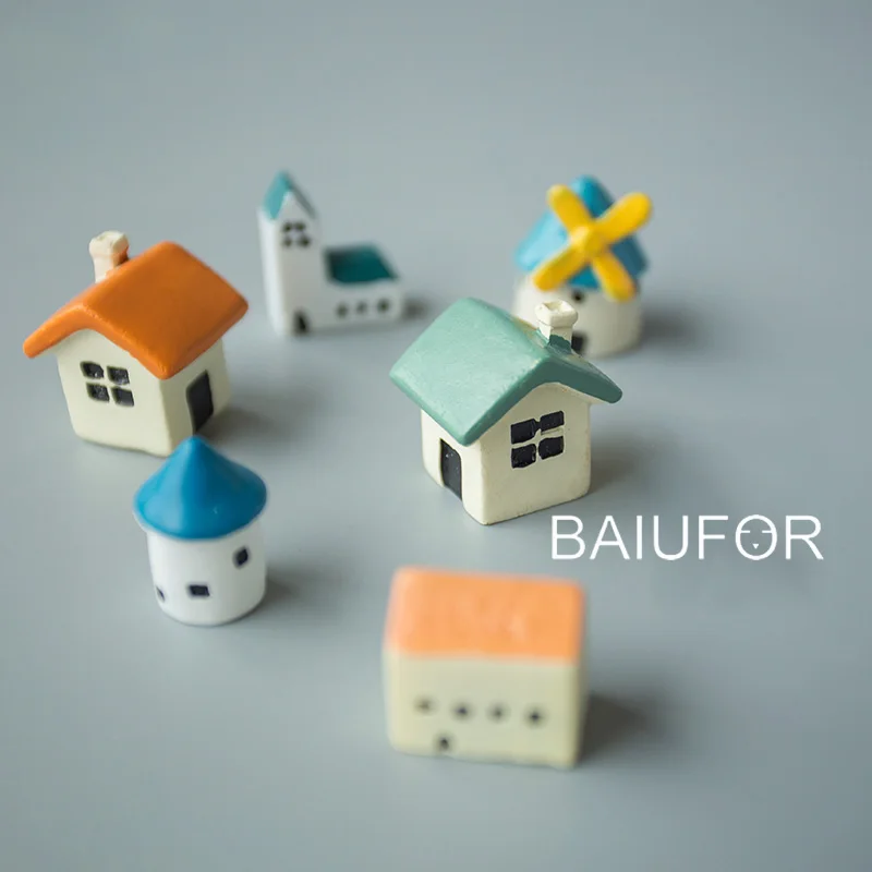 Baiufor мини-дом модель Сказочный Сад миниатюры Террариум пейзаж статуэтки смолы
