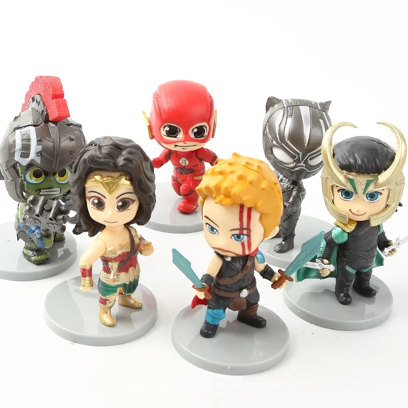 Экшн фигурка из мультфильма Marvel 6 шт./компл. Q|Игровые фигурки и трансформеры| |