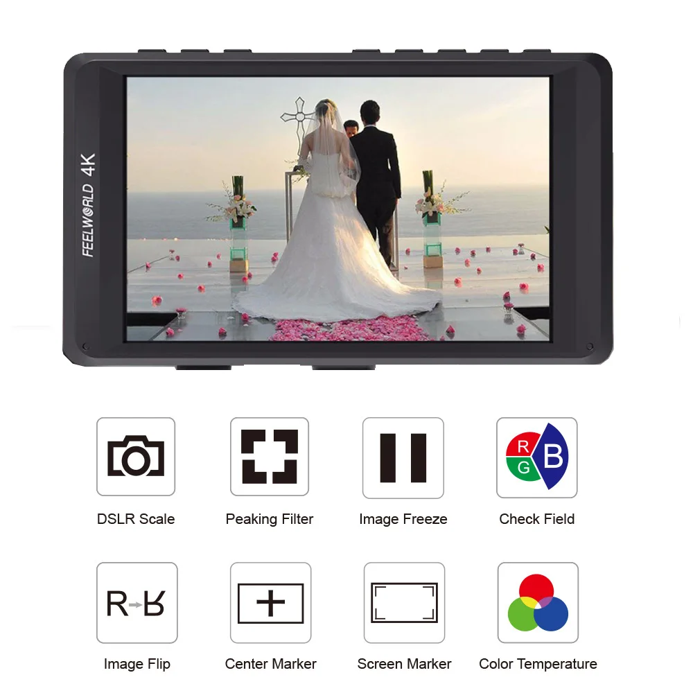 Feelworld FW450 4 5 &quotмонитор на камере 4K HDMI вход/выход дюймов IPS Full HD 1280x800 ЖК экран для DSLR