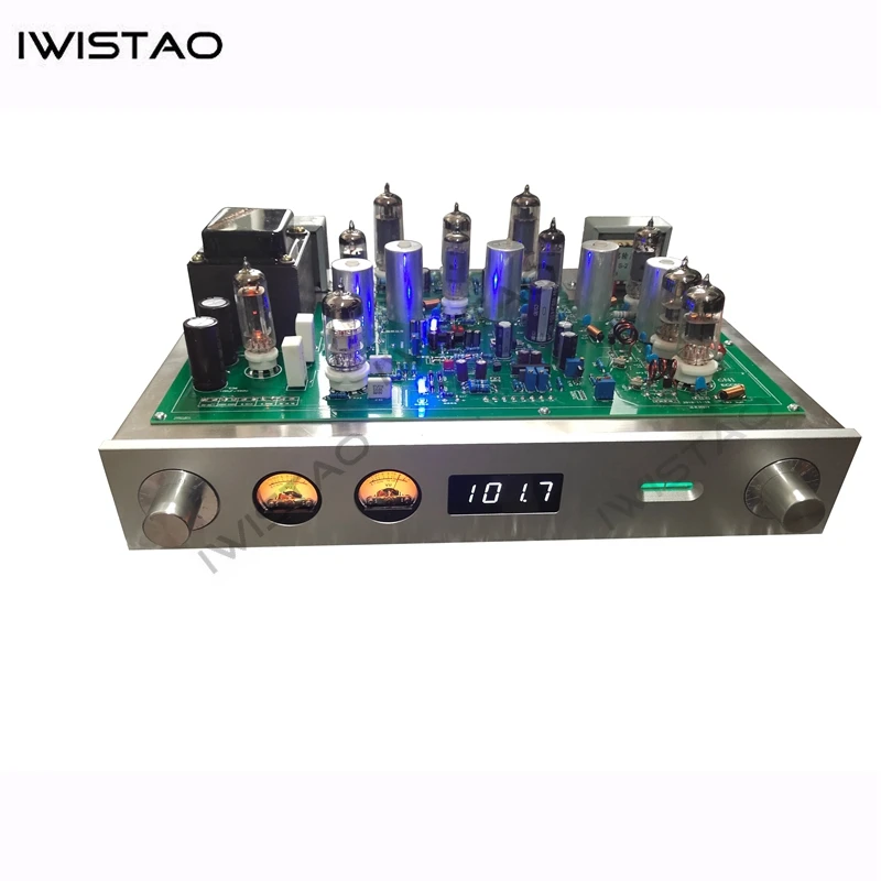 IWISTAO тюбик FM стерео радио встроенный усилитель мощности 6P1 2X3.5W алюминиевый корпус