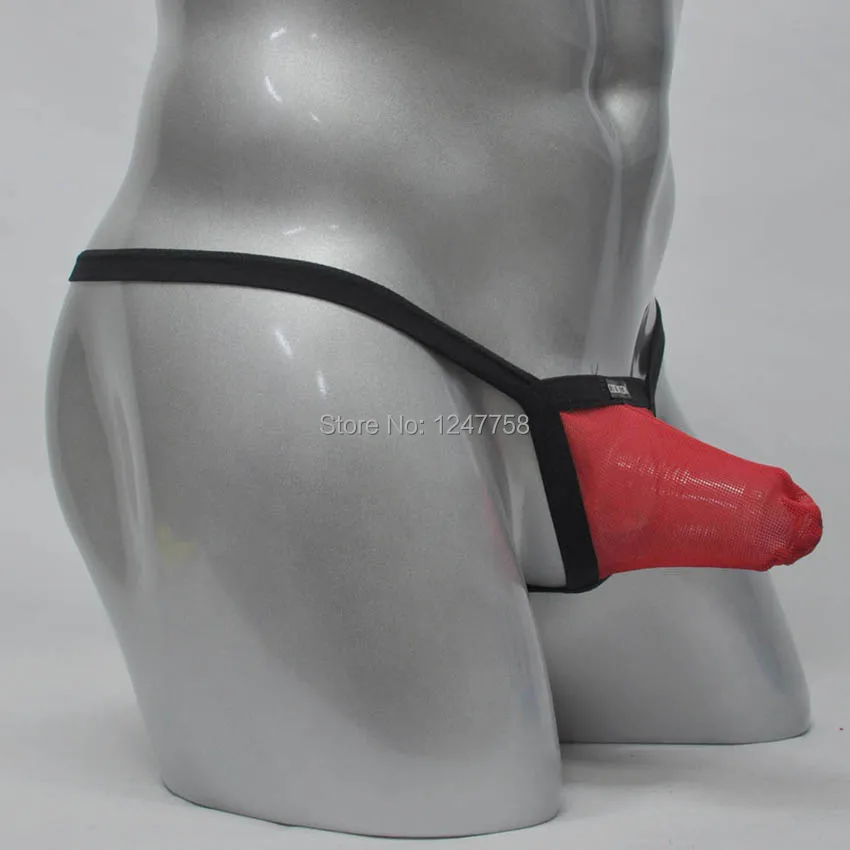 Мужские пикантные сетчатые стринги 3 шт./лот прозрачные мягкие Т образные трусики