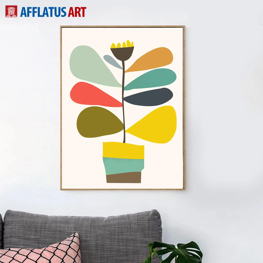 AFFLATUS Цветочная Картина Настенная Художественная печать холст картина