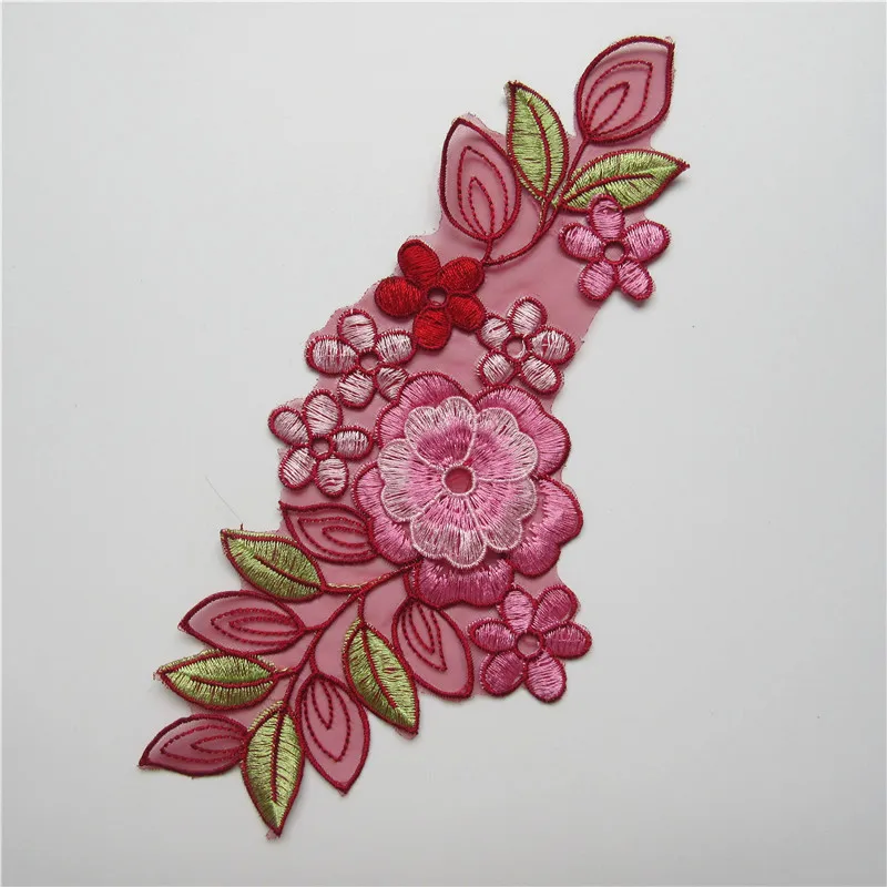 Кружевные вышитые воротники с вышивкой нашивки тканевые искусственные для