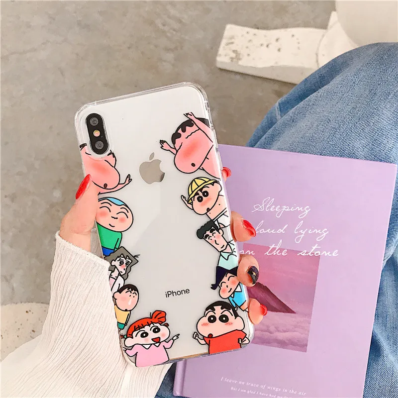 Для Apple iPhone 6 6s 7 8 plus X Xs Max XR чехол для телефона мультяшный интересный Crayon Shin-chan Maruko