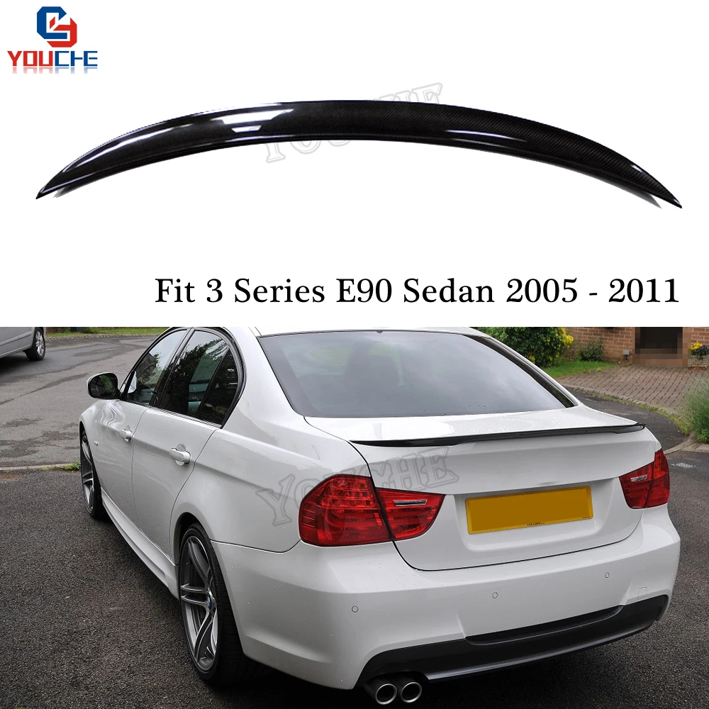 E90 задний спойлер из углеродного волокна крыло багажника для BMW & M3 Седан 2005 2011 316i