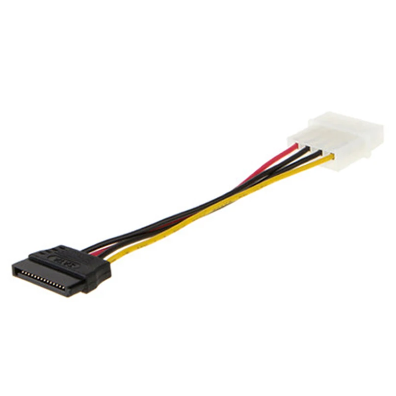 2 шт. Самая низкая цена 15 Pin SATA папа к Molex IDE 4 Женский адаптер удлинитель Кабель