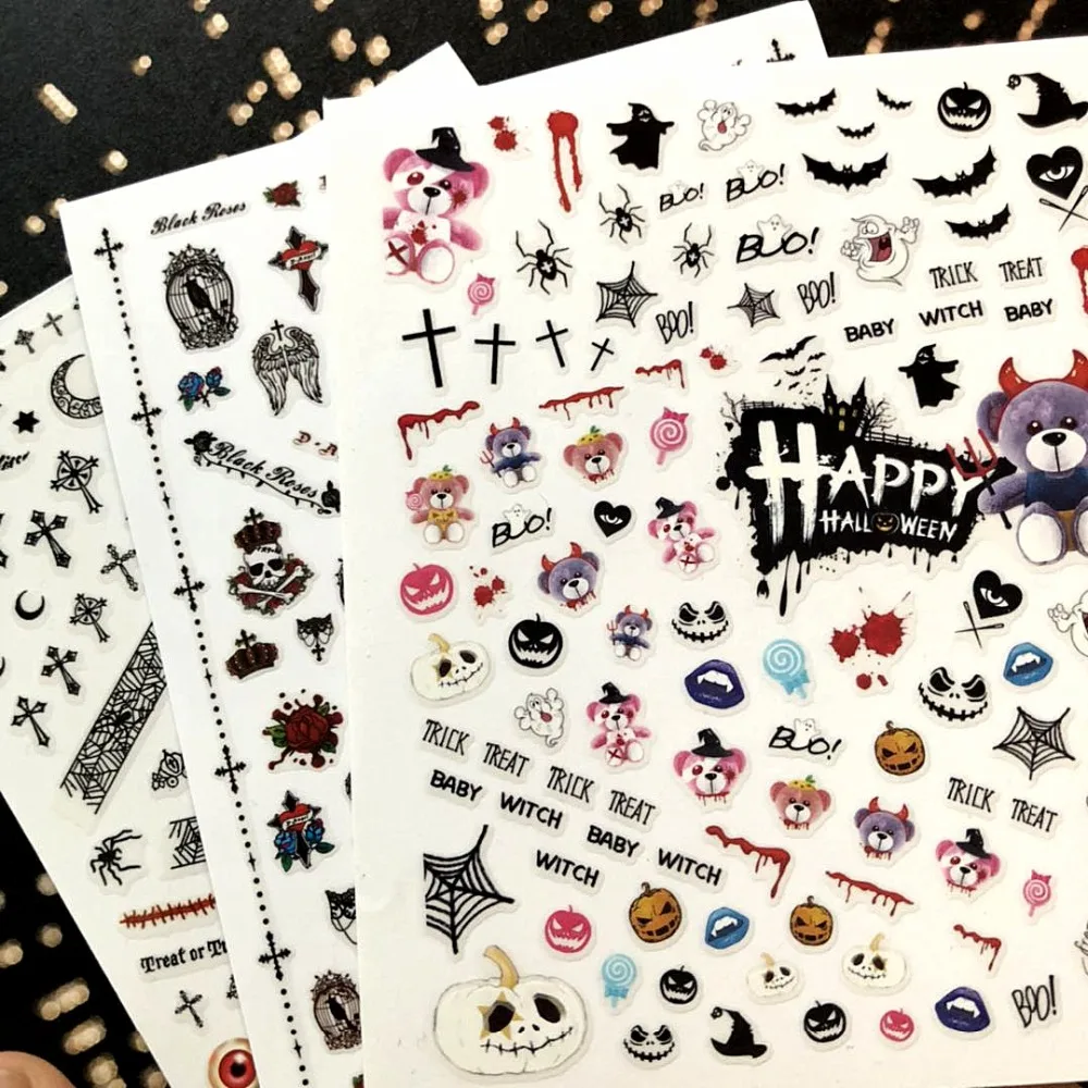 Newest 3d nail art sticker MAGICO series Halloween Decals Tool DIY Nail Decoration Tools | Красота и здоровье