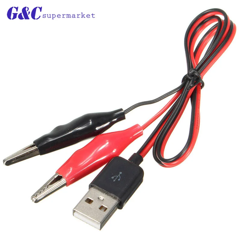 Двойной зажим типа крокодил к банану/USB разъему Кабель Тестового щупа