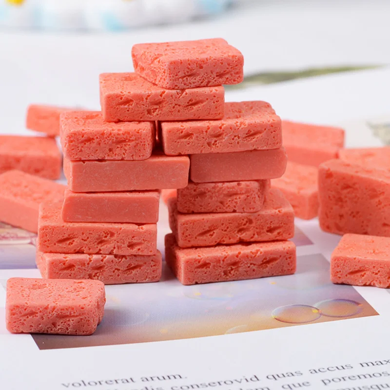 8 шт. имитация кирпича полимер слизи талисманы Lizun Моделирование глины DIY аксессуары коробка игрушка для детей поставки слаймов наполнитель