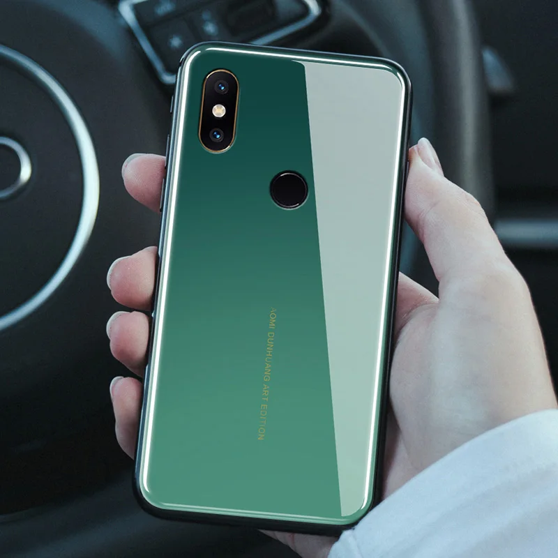 Изумрудно-зеленый чехол для Xiaomi mi mix 2s 2 шт. чехлы телефонов закаленное стекло