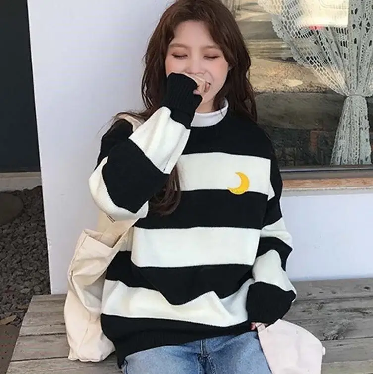 Женский вязаный свитер с высоким воротом повседневный винтажный пуловер длинным