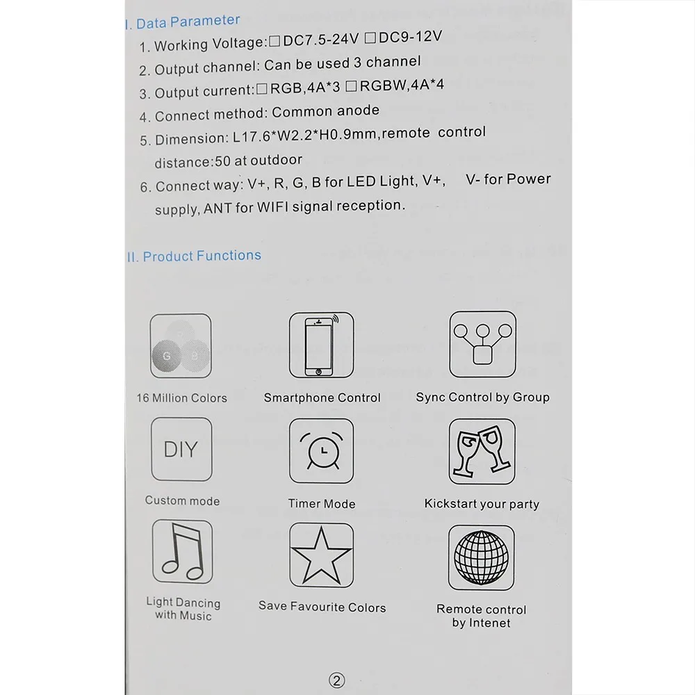 WIFI RGBW LED контроллер DC12V IOS/Android мобильный телефон беспроводной пульт