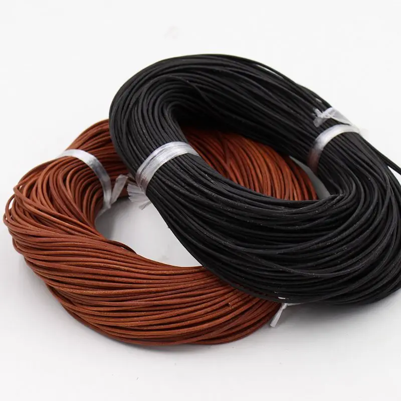 (10 Φ) диаметр 2 мм DIY ювелирные изделия круглая матовая фотография|leather cord|genuine leather