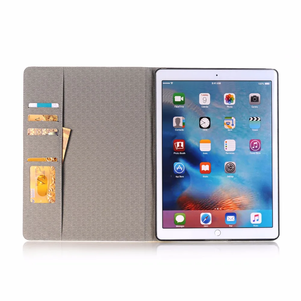 Чехол для iPad Pro 12,9 дюйма из крокодиловой кожи Модный деловой чехол для Apple Smart Cover подставка держатель для карт
