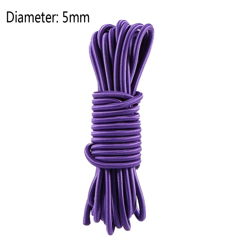 purple 5mm Lixada 5 м 4 мм/5 мм Каяк Лодка Эластичный банджи шнур каяк аксессуары веревка рыболовные гребные лодки шнур поводок Весло Поводок лодка - Цвет: purple 5mm