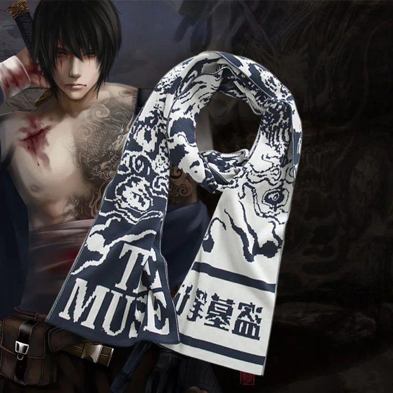 

Mini Dal Tomb Notes Cosplay Costume Kylin Zhang Cosplay Scarf Long Cosplay Warm Soft Cotton Thick Accessory