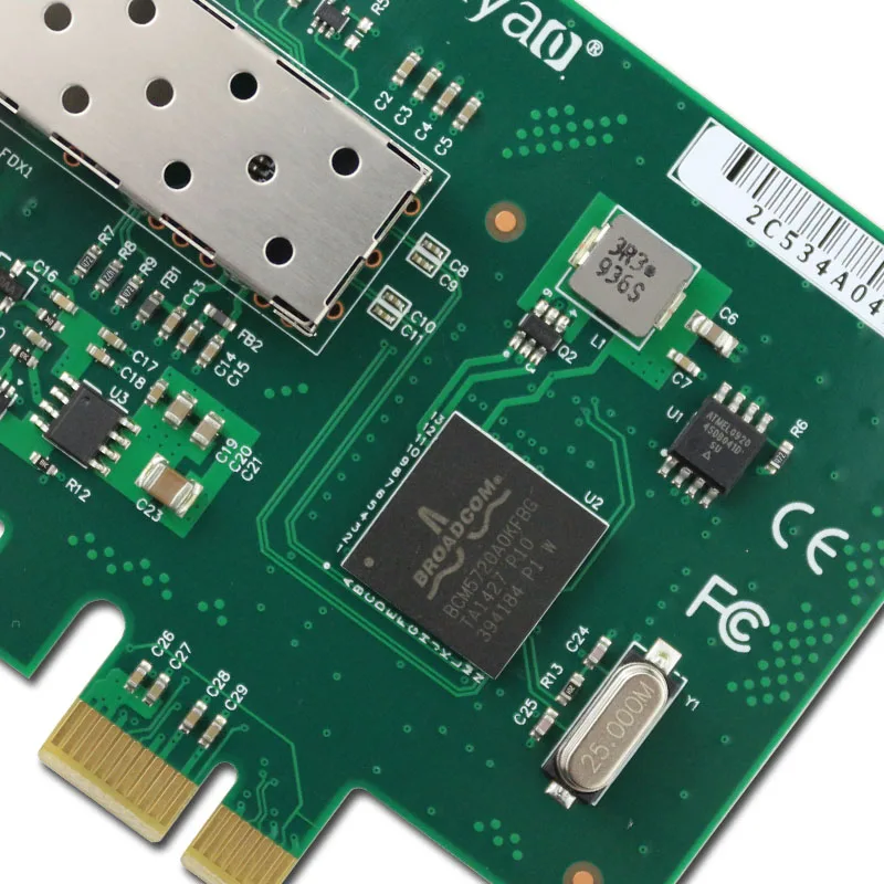 Winyao WY5720DF-SX PCI-Express X1 1000 Мбит/с LC 850nm Gigabit Ethernet Lan волоконная настольная сетевая карта