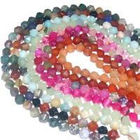 wholesale big faceted natural stone pink quartz agates turquoises beads 6810 mm for jewelry making charm diy necklace material