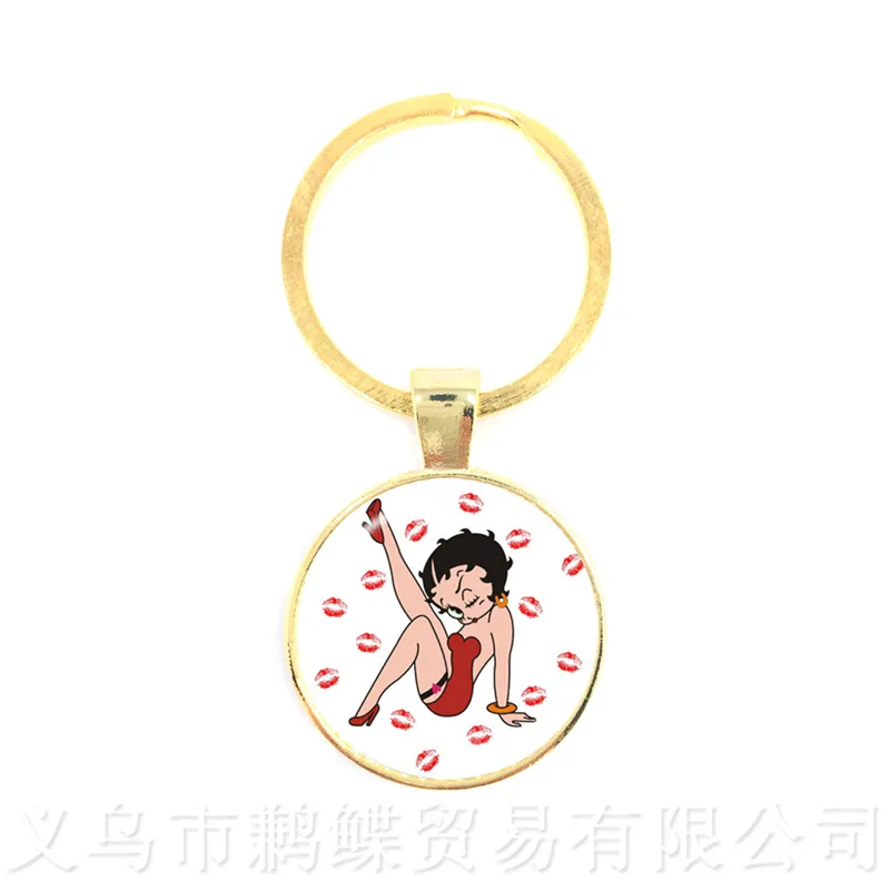 Новые брелоки серии Sexy Betty Boop с рисунком 25 мм|Брелоки| |