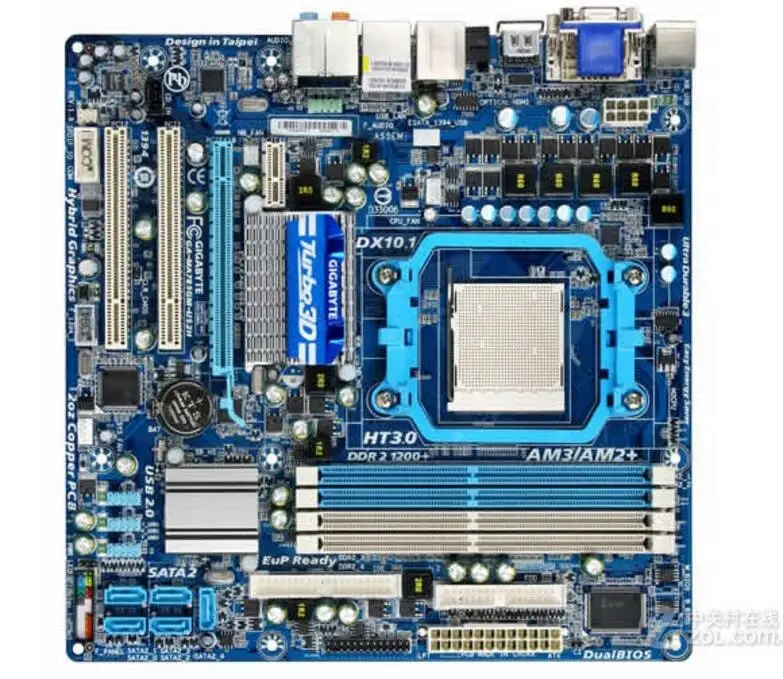 Материнская плата для Gigabyte оригинальная б/у настольного ПК AM3 AM2 DDR2 разъем 785G