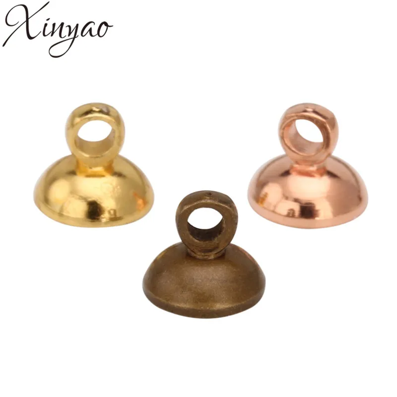 100 шт./лот медный жемчужный подвесной Коннектор с пробками подходит для 6/8 мм