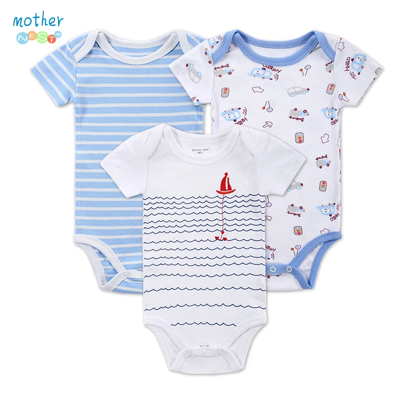 3 шт./лот новинка Детские ползунки летний классный и удобный комплект одежды для