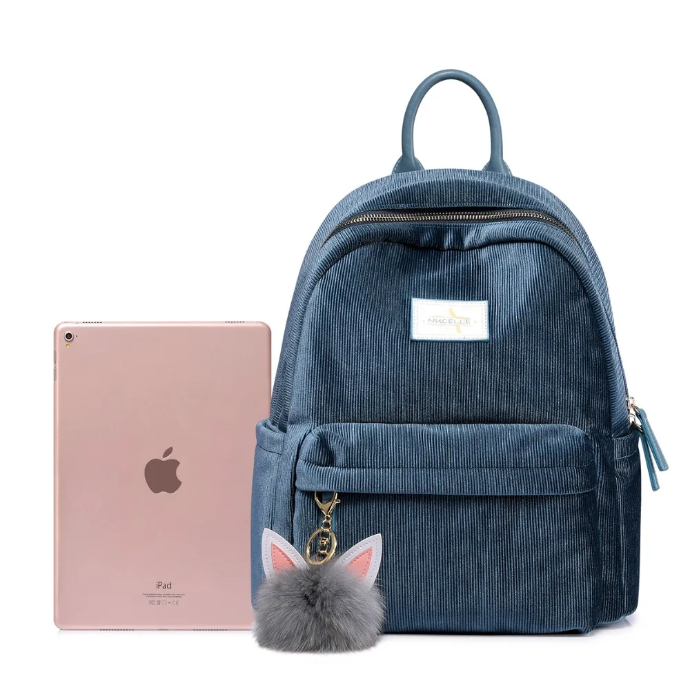 Nucelle женские Велюровый рюкзак Дамская мода Элегантный кисточкой сумки на плечо