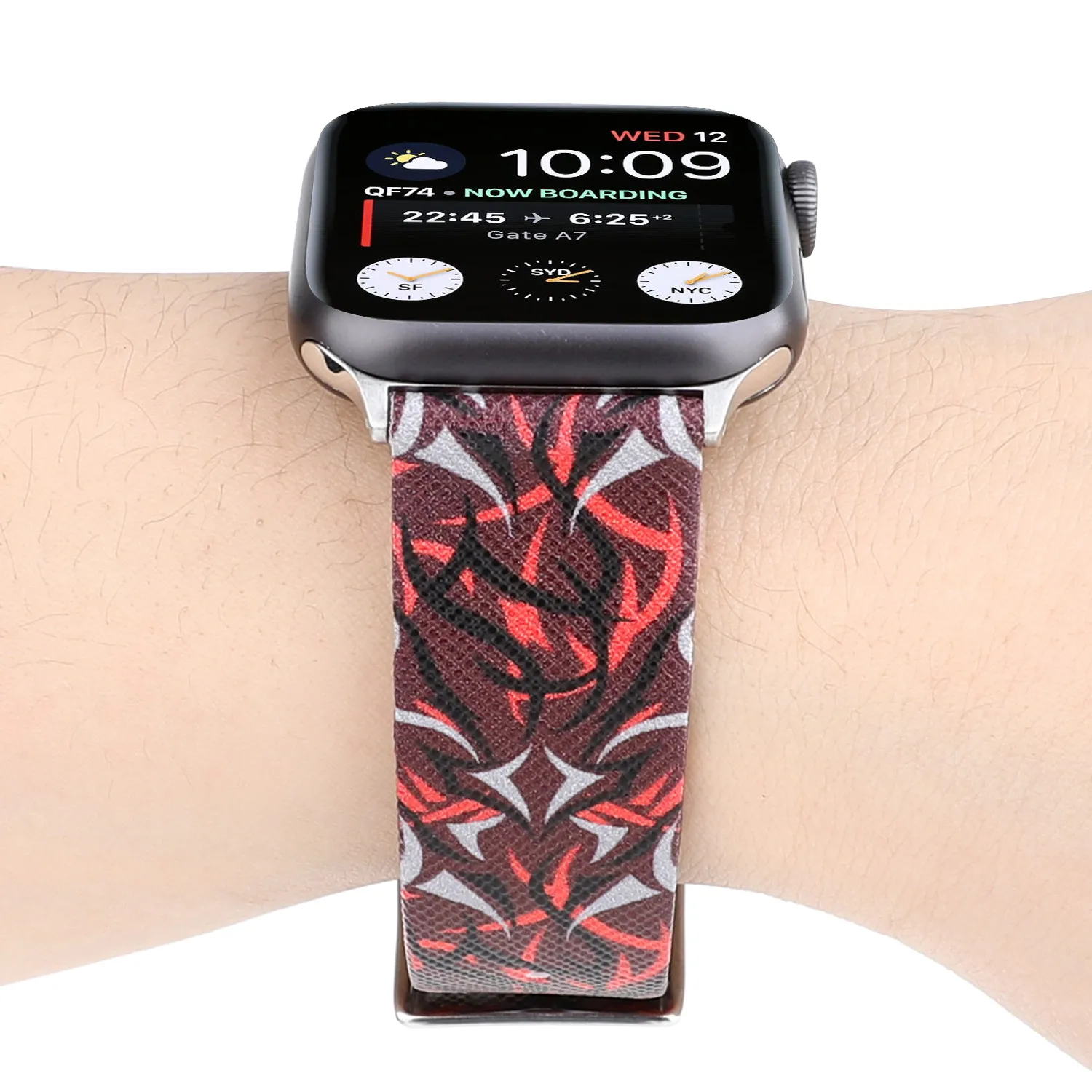 38/40 мм 42/44 граффити браслет из натуральной кожи для Apple Watch ремешок мужчин и женщин