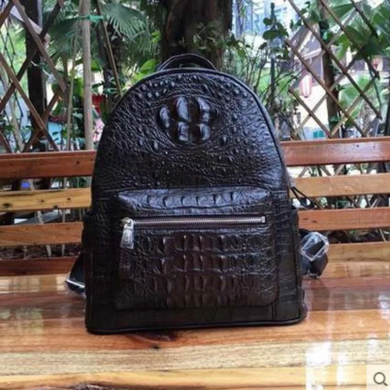 Новый рюкзак yongliang из старой крокодиловой кожи двойная сумка через плечо Модный