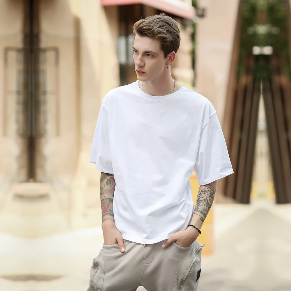 2018 лето для мужчин футболка уличная Половина рукава О образным вырезом Kanye