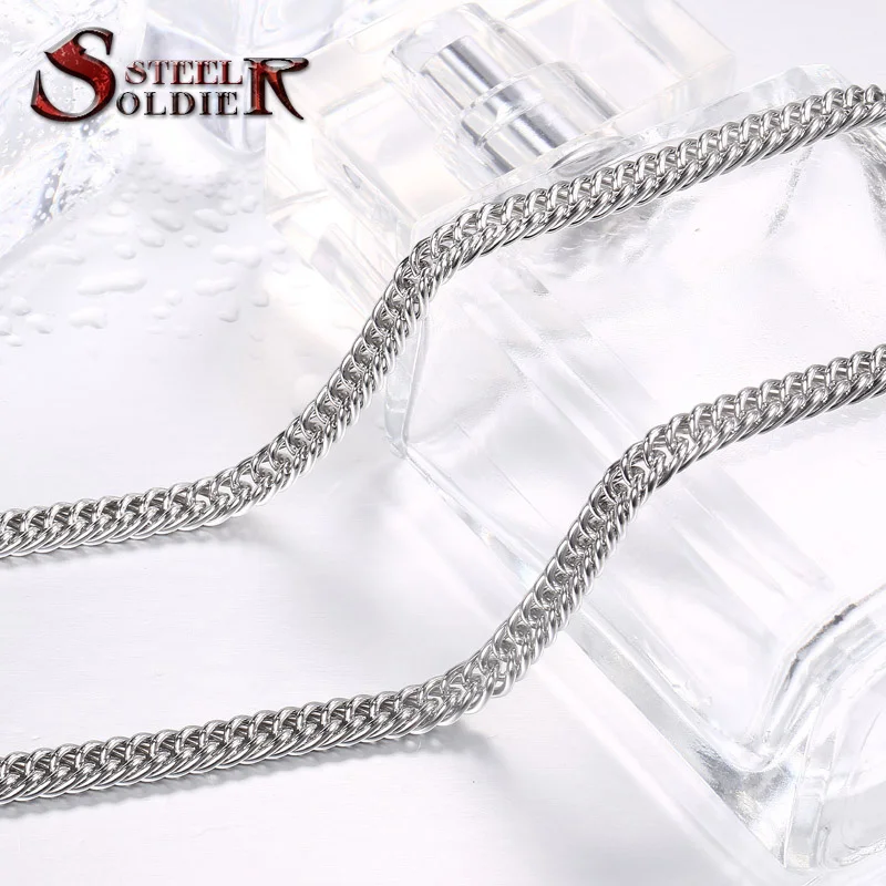 Стальной солдат Розничная и оптовая продажа заводская цена Мужская цепь Плоское