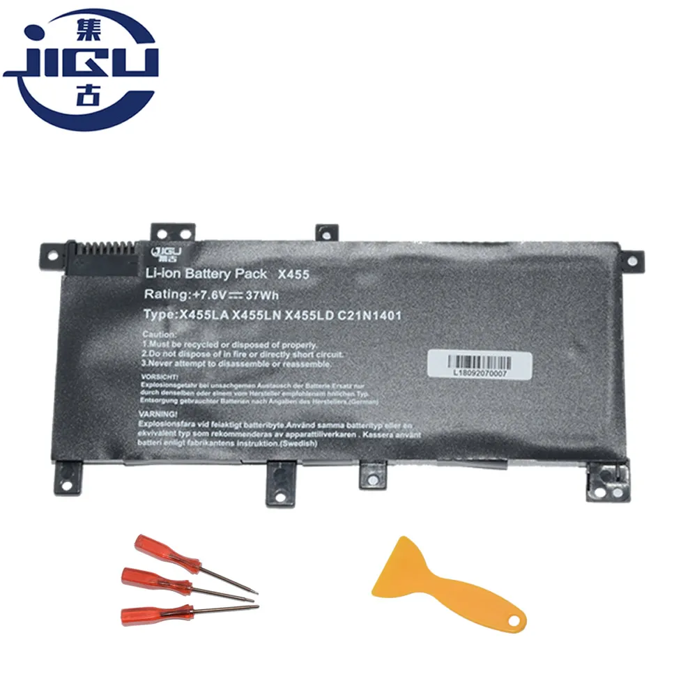 JIGU Черный Сменный аккумулятор C21IN401 C21INI401 C21N1401 для Asus A455L K455LD NOTEBOOK X455 X455LA X455LD X455DG