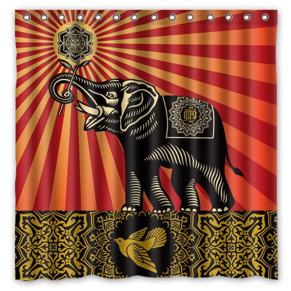 Современные занавески для ванной Vixm Elephant водонепроницаемая тканевая занавеска