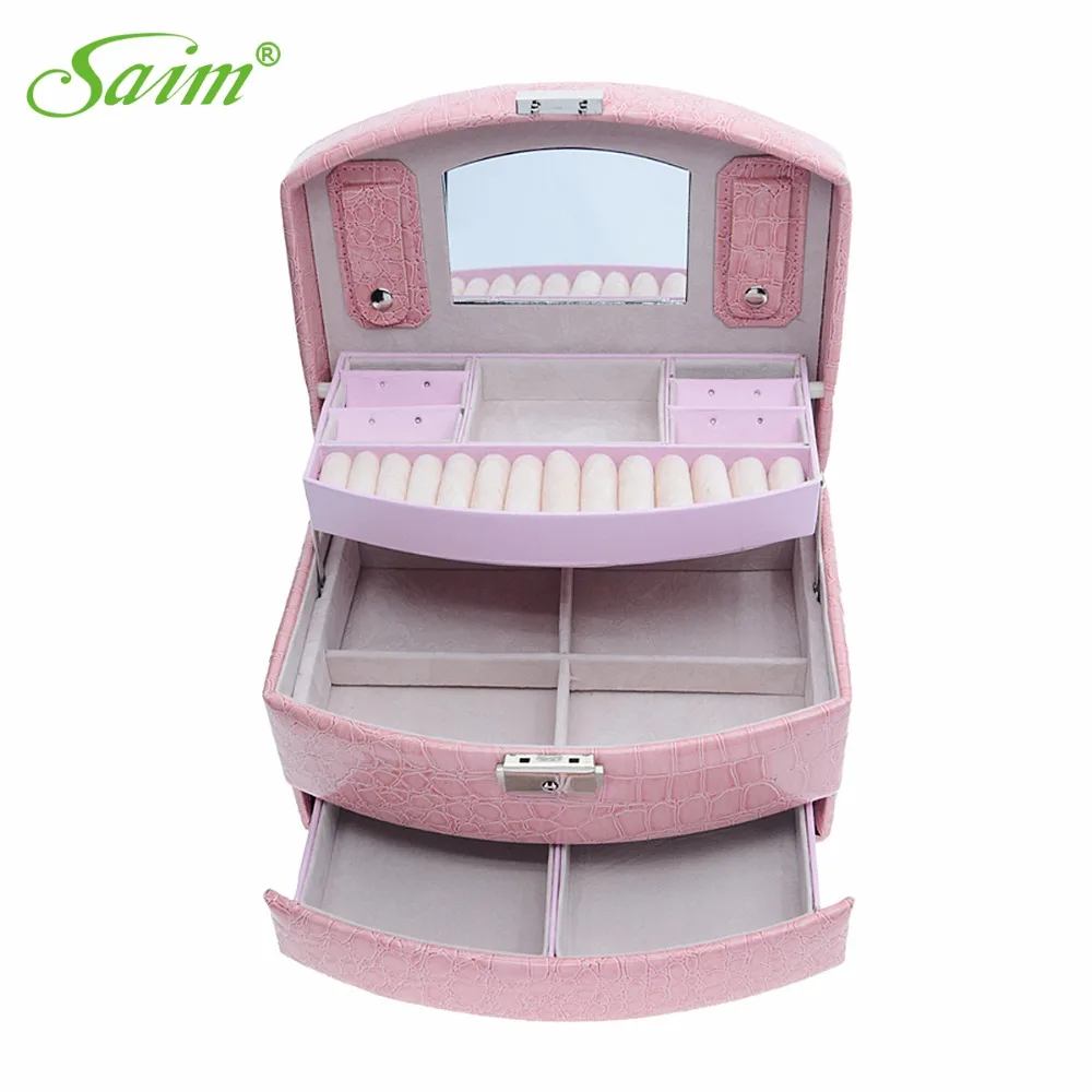 Красивая шкатулка для ювелирных изделий большой размер контейнер безделушек